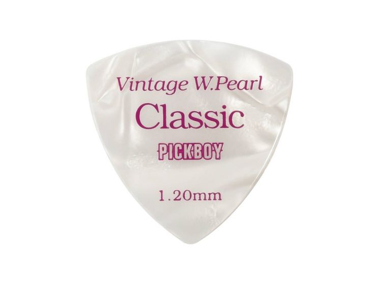GP-24/120 Celluloid Vintage Classic White Pearl Медиаторы 50шт, толщина 1.20мм, Pickboy