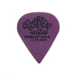 412P1.14 Tortex Sharp Медиаторы 12шт, толщина 1,14мм, Dunlop