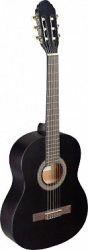 STAGG C430 M BLK - классическая гитара, размер 3/4, верхняя дека, задняя дека и обечайка: липа, гриф: композитный орех, накладка: палисандр, цвет: черный