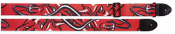 STAGG STE RED DEVIL - ремень для гитары из терилена, Длина: 82-141 см, рисунок: красный дьявол