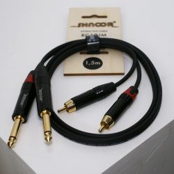 RCA2JM-1,5m Компонентный кабель 2хRCA - 2хjack, 1,5м, SHNOOR