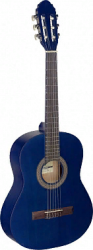 STAGG C430 M BLU - классическая гитара, размер 3/4, верхняя дека, задняя дека и обечайка: липа, гриф: композитный орех, накладка: палисандр, цвет: синий