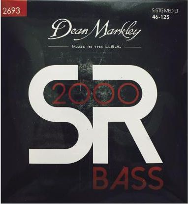 DM2693 SR2000 Комплект струн для 5-струнной бас-гитары, сталь, 46-125, Dean Markley