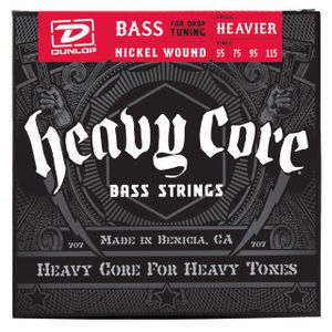 DBHCN55115 Heavy Core Комплект струн для бас-гитары, никелированные, 55-115, Dunlop