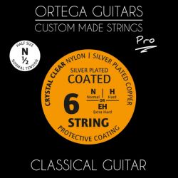 NYP12N Pro Комплект струн для классической гитары 1/2, с покрытием, Ortega