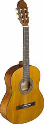 STAGG C430 M NAT - классическая гитара, размер 3/4, верхняя дека, задняя дека и обечайка: липа, гриф: композитный орех, накладка: палисандр, цвет: натуральный