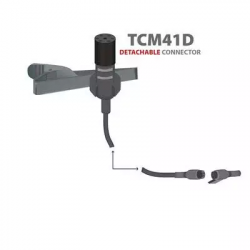 AV-Leader TCM 41D Bl  миниатюрный петличный микрофон, кардиоид. 50-16кГц, съемный кабель, черный